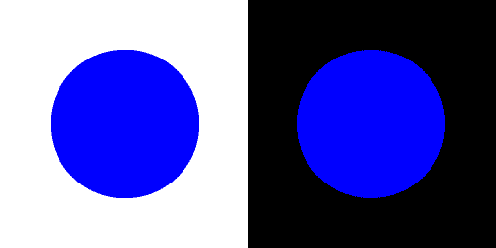 Круги на рисунке одного цвета RGB=0,0,255